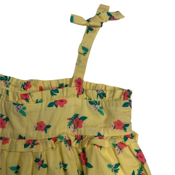 Yellow Gap lined Summer floral dress for 18-24m EUC - Picture 3 of 8